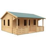 Decking Joists 18x14 The Addlington 44mm Cabin L5350 x W4150 mm Solid Wood/Softwood/Pine Natural
