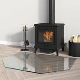 Ethanol Fireplaces vidaXL Fireplace Glass Plate Hexagon 80x60 cm
