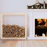 vidaXL Firewood Rack 100x25x100 cm Solid Wood Pine
