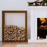 Brown Fireplaces vidaXL Firewood Rack Honey Brown 80x25x100 cm Solid Wood Pine