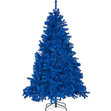 Beliani Christmas Decorations Beliani Artificial Christmas Tree Traditional PVC Base Blue Farnham Christmas Tree