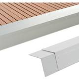Withstand Floor Heating Outdoor Flooring Topdeal 5 pcs Decking Angle Trims Aluminium 170 cm Silver VDFF29169_UK