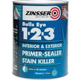 Zinsser Indoor Use - Wood Protection Paint Zinsser Bulls Eye 1-2-3 Primer-Sealer-Stain Killer Wood Protection Grey 0.5L