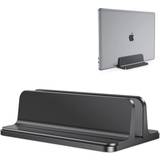Vertical Laptop Stand Holder, OMOTON Desktop Aluminum MacBook Stand with Adjustable Dock Size, Fits All MacBook, Surface,Laptops (Up to 17.3 inches)
