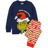 Multicoloured Night Garments Children's Clothing Kid's The Grinch Fitted Christmas Pyjama Set- Blue/Green/White/Red
