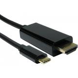 Cables Direct USB C to 2 Type A Standard Black