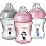 Baby Bottle Nuby Decorated Combat Colic Bottles 3 pk Pink
