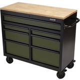 Draper 08221 BUNKER Workbench Roller Tool Cabinet, 7 Drawer, 41" Green
