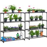 Mini Greenhouses Christow 4 Tier Greenhouse Staging Double Pack