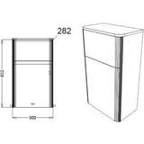Wickes Malmo Light Grey Freestanding Toilet Unit 832 x 500mm