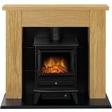 Electric stove suite Adam Chester Stove Suite in Oak with Hudson Electric Stove in Black, 39 Inch