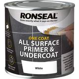 Ronseal Metal Paint - White Ronseal One Coat All Surface Primer & Undercoat Metal Paint White 0.25L