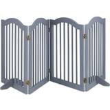 Relaxdays Safety Gate, FreeStanding Barrier, Protectiion Fence with Feet, for Children & Pets, hw: 70 x 205.5 cm, Grey