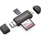 SDHC Memory Card Readers Vanja Micro USB OTG Adapter and USB 2.0 Portable Memory Card Reader for SDXC, SDHC, SD, MMC, RS-MMC, Micro SDXC, Micro SD, Micro SDHC Card and