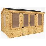 Wood Large Cabins Mercia Garden Products Reverse Apex 13x10 (Building Area ), Pre-set Package