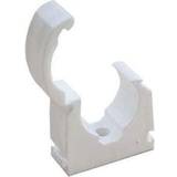 Oracstar 15mm White Hinged Pipe Clips Pack of 10