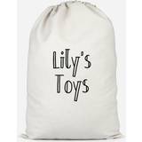 White Storage Baskets Kid's Room Lilys Girl's Named Toys Cotton Storage Bag Small