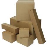 Mailing Boxes Corrugated cardboard folding boxes, FEFCO 0201, double fluted, pack of 50, internal dimensions 375 x 375 x 400 mm