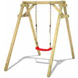 Wickey Wooden swing set Smart One Children's swing with red swing seat