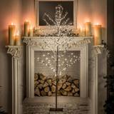 With Lighting Christmas Trees Noma 1.8m Snowy Flocked LED Twig Christmas Tree with Berries Warm Christmas Tree