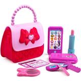 Playkidz Princess My First 8 Pieces Kids Purse, Pretend Play Toy Set with Cool Girl Accessories, Includes Phone and Bag with Lights and Sound