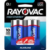 Rayovac High Energy Alkaline Batteries 2/Pkg-D