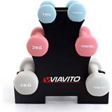 Viavito 12kg Dumbbell Weights Set with Stand