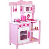 Kitchen Toys Boppi Wooden 20 Piece Toy Kitchen W10C045 Pink