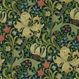 Morris Golden Lily Wallpaper 216816 & Co in Indigo Blue
