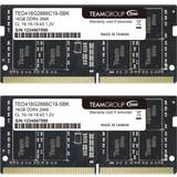 TeamGroup SO-DIMM DDR4 RAM Memory TeamGroup Elite SO-DIMM DDR4 2666MHz 2x16GB (TED432G2666C19DC-S01)