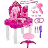 Prextex Makeup Table with Mirror & Chair