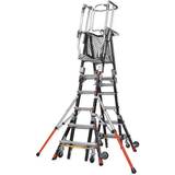 Tread & Risers Little Giant Compact Safety Cage 9-Step Ladder Black Black 9 Step