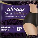 Always Toiletries Always Discreet Boutique Underwear Incontinence Pants Plus Large Black Sensitive Bladder, Locks