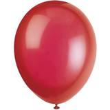 Latex Balloons Unique Party 80012 12" Latex Scarlet Red Balloons, Pack of 10