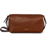 Aspinal of London Mens Brown Leather Reporter Wash Bag