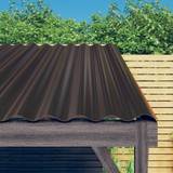 vidaXL Brown Roof Panels 36 Powder-coated Steel Brown