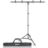 Emart T-Shape Portable Background Backdrop Support Stand Kit 1.5M (5ft) Wide 2.6M (8.5ft) Height Adjustable Photo Backdrop Stand with 4 Spring Clamps