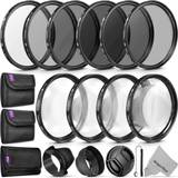 Eos 90d 58MM Complete Lens Filter Accessory Kit (UV, CPL, ND4, ND2, ND4, ND8 and Macro Lens Set) for Canon EOS 70D 77D 80D 90D Rebel T8i T7 T7i T6i T6s T6 SL2 SL3 DSLR Cameras