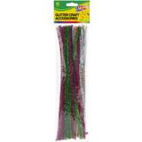Glitter Coated Pipe Cleaners A Plus Craft Activity (50 Pack)
