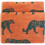 Guest Towels Furn Leopard Cotton Jacquard Hand Guest Towel Orange