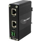 Ieee 802.3at Allnet ALL-PI2012P-90W, Gigabit Ethernet, 1000 Mbit/s, IEEE 802.3af,IEEE 802.3at, Fuld, Halvt, Sort, PoE, Strøm