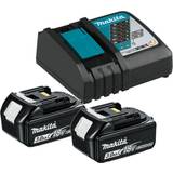 Makita Power Tool Chargers Batteries & Chargers Makita DC18RD 18V LXT Twin Port Charger with 2x 3.0Ah Batteries