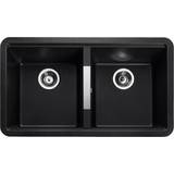 Black undermount kitchen sink Rangemaster Paragon PAR3641AS Granite Ash Black