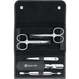 Zwilling Classic INOX Manicure Pedicure Set Nail Care Real Leather with Push Button 5 Pieces