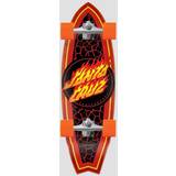 Complete Skateboards Santa Cruz Surfskate X Carver Komplet Surf Skate (Flame Dot Shark) Rød/Orange/Gul 9.85"