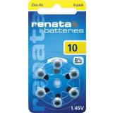 Renata Hearing Aid PR70 Button cell ZA 10 Zinc air 105 mAh 1.4 V 6 pc(s)