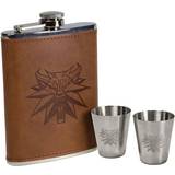Grey Hip Flasks Dark Horse The Witcher Flask Set Deluxe - Brown/Yellow/Gray - One-Size Hip Flask