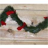 Premier 2.7m x 10cm Christmas Green Tinsel with Red Bows Festive Decorative