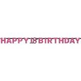 Amscan (18th, Pink) Prism Pink Happy Birthday Letter Banner