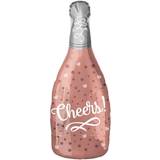 Animal & Character Balloons Cheers Rose Gold XL Champagne Bottle Foil Balloon, none